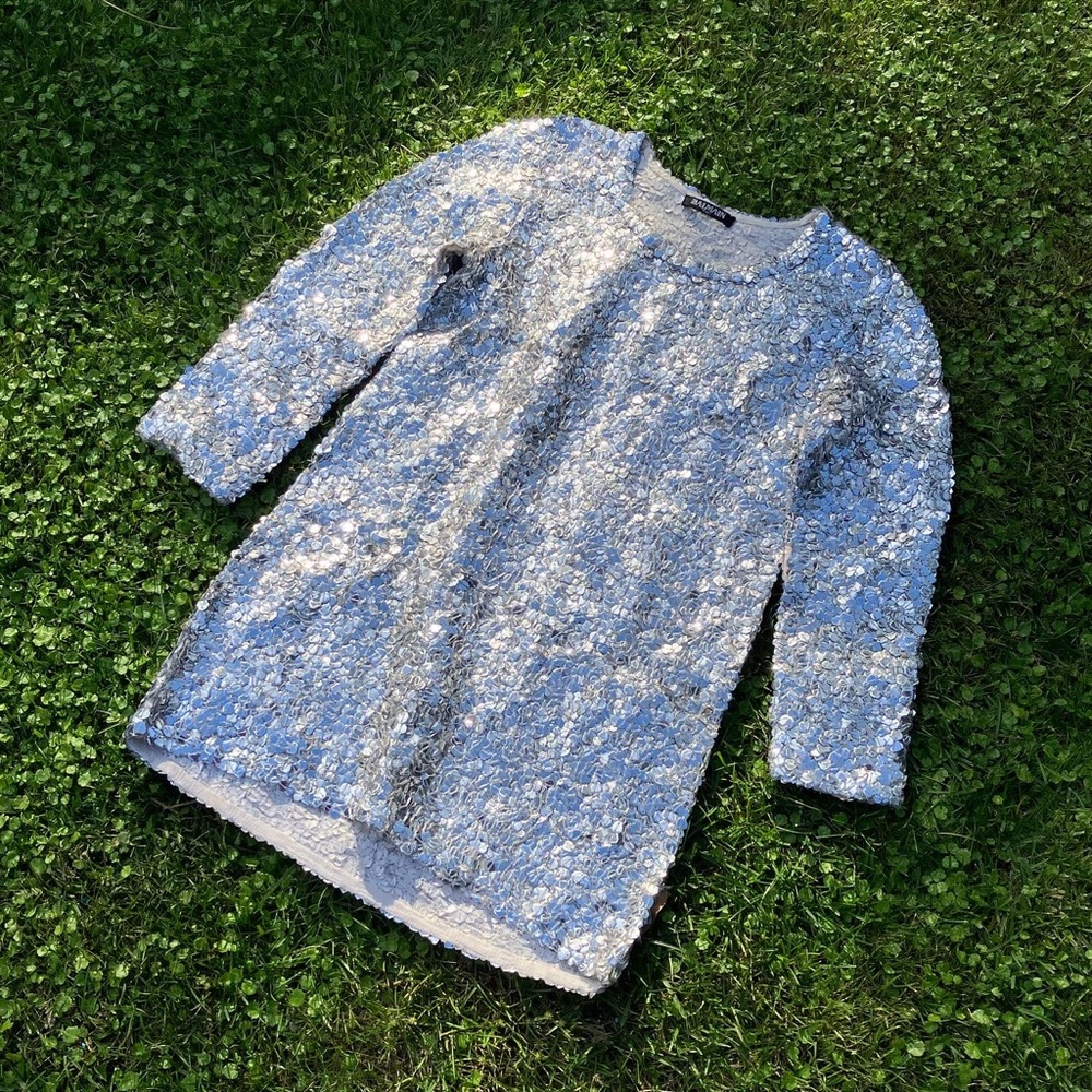 Balmain Decarnin ss2008 Silver Sequin Shirt
